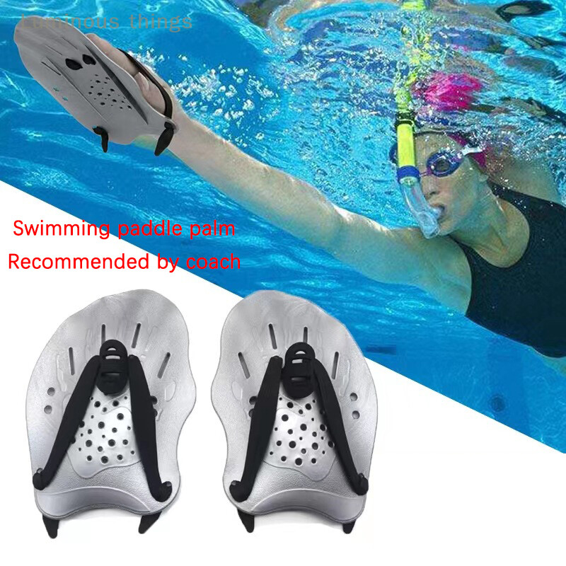 1 pár plaveckých tréningových pádel, plavecké pádla, šnorchlovacie potápačské rukavice, plutvy, športové silikónové dlaňové nastaviteľné popruhy