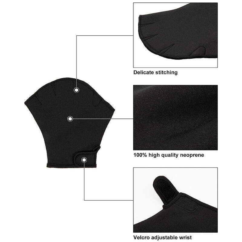 1 par rukavica za plivanje, rukavice za trening plivanja, mrežaste rukavice za plivanje, vodootporne rukavice za veslanje za muškarce, žene, ronjenje, surfanje