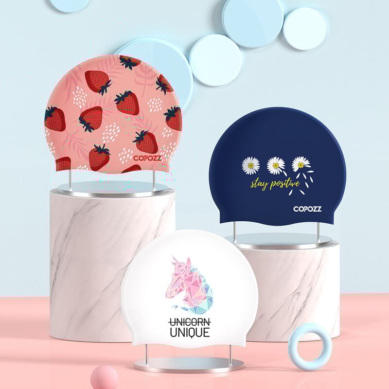 COPOZZ Vodeni sportovi Žene Muškarci Kapa za plivanje Štitnik za uši Duga kosa Velika kapa za bazen Vodootporna kapa za plivanje Profesionalni sport