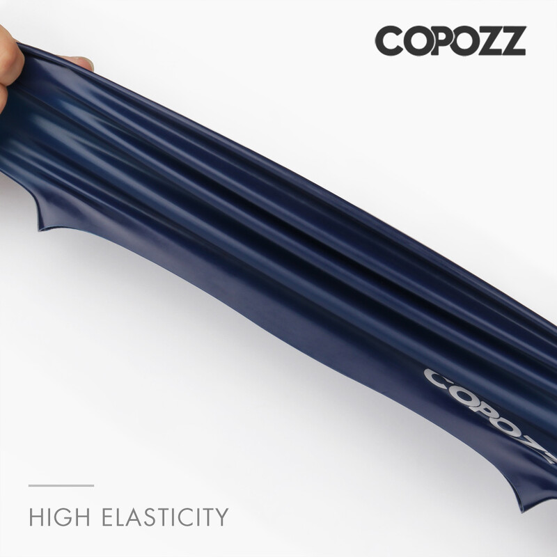 Copozz elastična silikonska gumena vodootporna zaštita za uši, duga kosa, sportska kapa za bazen, velika kapa za plivanje za muškarce, žene, odrasle