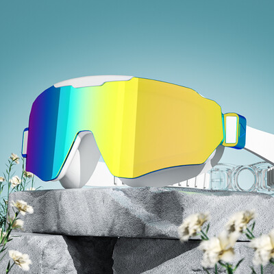 Nové štýlové plavecké okuliare s veľkým rámom, UV ochrana, vodeodolné, HD videnie, plavecké okuliare pre dospelých pre mužov a ženy