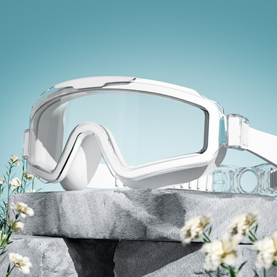 Nové štýlové plavecké okuliare s veľkým rámom, UV ochrana, vodeodolné, HD videnie, plavecké okuliare pre dospelých pre mužov a ženy