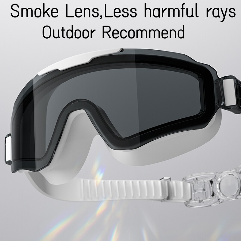 Nové štýlové plavecké okuliare s veľkým rámom, UV ochrana, vodeodolné, HD videnie, plavecké okuliare pre dospelých pre mužov a ženy