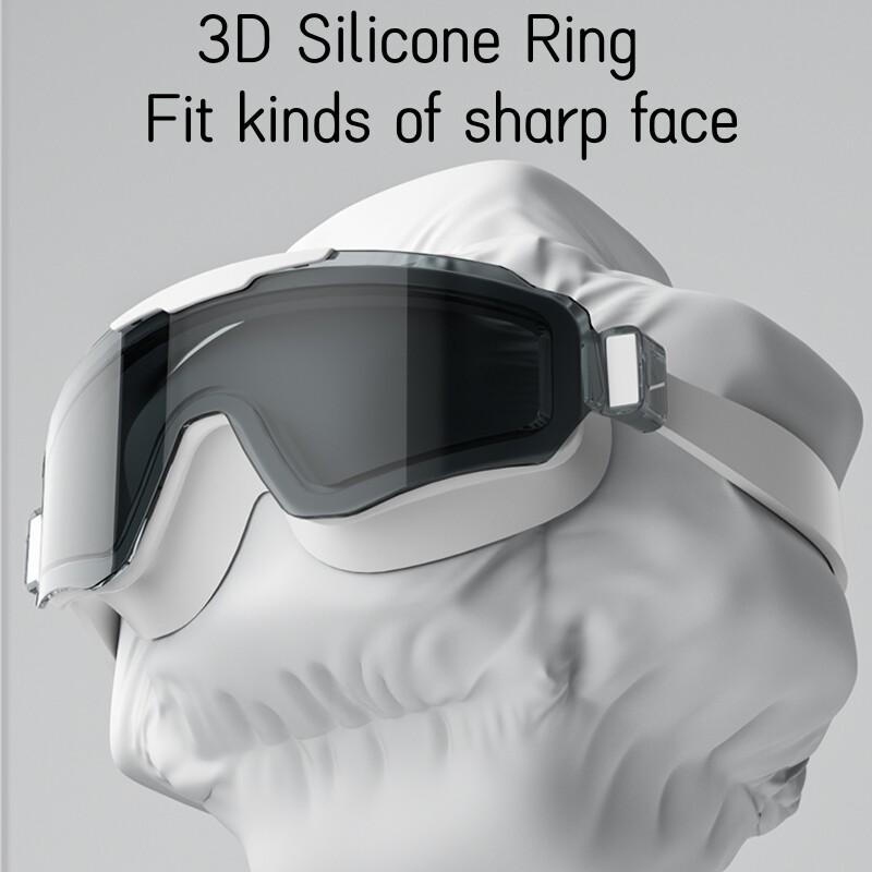 Nové štýlové plavecké okuliare s veľkým rámom, UV ochrana, vodeodolné, HD videnie, plavecké okuliare pre dospelých pre mužov a ženy