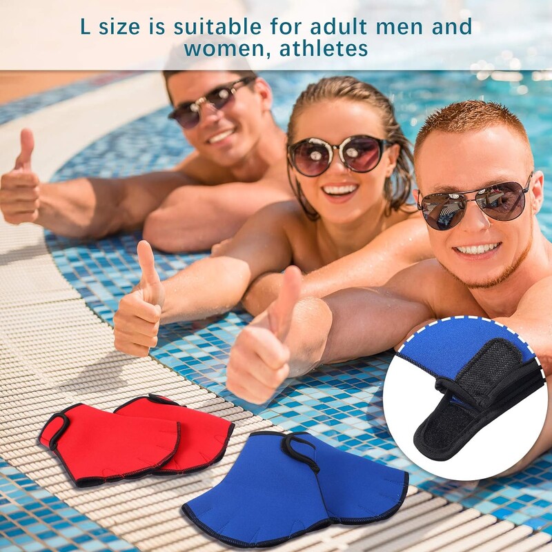 1 pereche de mănuși acvatice mănuși de antrenament de înot Mănuși de înot mari cu strâns mănuși de înot rezistente la apă fără degete pentru bărbați și femei