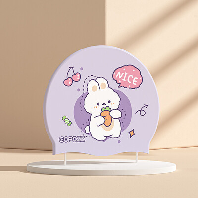 Slatka crtana veća kapa za plivanje za djecu Elastična tkanina za dugu kosu Dječja kapa za zaštitu ušiju Kapa za plivanje za dječake Djevojčice za plivanje