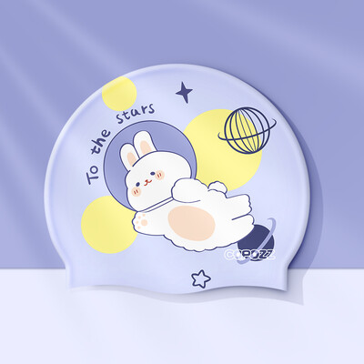 Slatka crtana veća kapa za plivanje za djecu Elastična tkanina za dugu kosu Dječja kapa za zaštitu ušiju Kapa za plivanje za dječake Djevojčice za plivanje