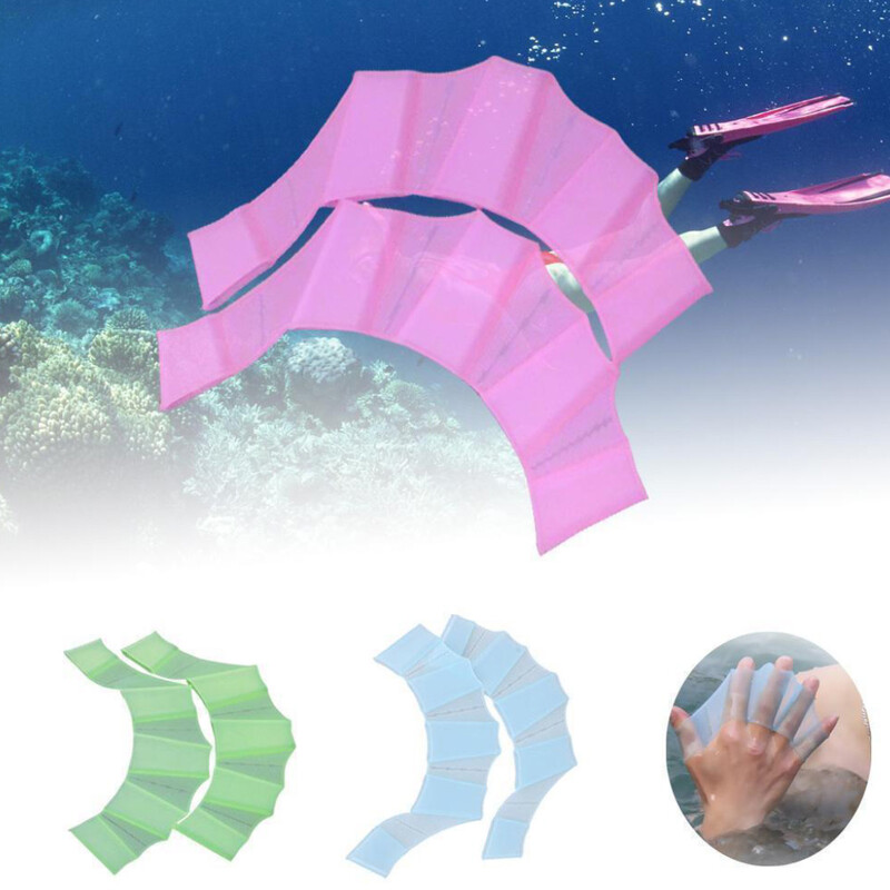 1 paar silikoonist ujumislestad käeuimed Ujumisveebi treeningkinnas, varustus mõla