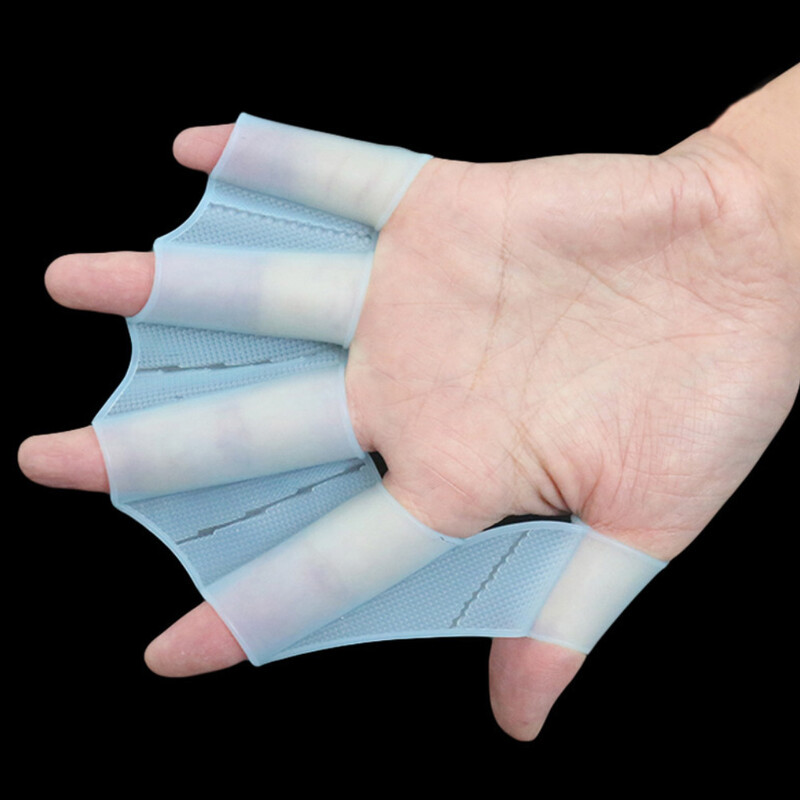 1 paar silikoonist ujumislestad käeuimed Ujumisveebi treeningkinnas, varustus mõla