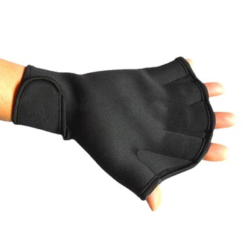 Δύο χρώματα 1 ζεύγους Creative Aquatic Swimming Gloves Webbed Ευέλικτα γάντια κουπιών επαναχρησιμοποιήσιμα για καταδύσεις