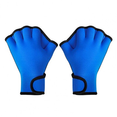 Δύο χρώματα 1 ζεύγους Creative Aquatic Swimming Gloves Webbed Ευέλικτα γάντια κουπιών επαναχρησιμοποιήσιμα για καταδύσεις