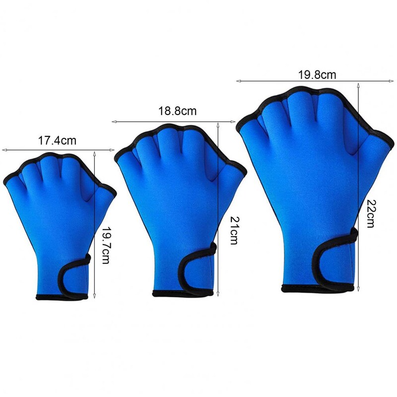 Δύο χρώματα 1 ζεύγους Creative Aquatic Swimming Gloves Webbed Ευέλικτα γάντια κουπιών επαναχρησιμοποιήσιμα για καταδύσεις