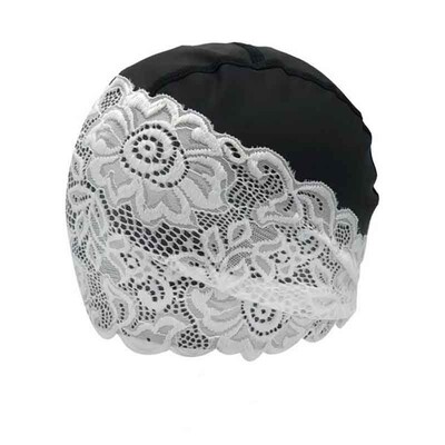 Ženska kapa za plivanje PU vodootporna čipkana cvjetna sportska kapa za surfanje na bazenu Elastična kapa za tuširanje za dugu kratku kosu