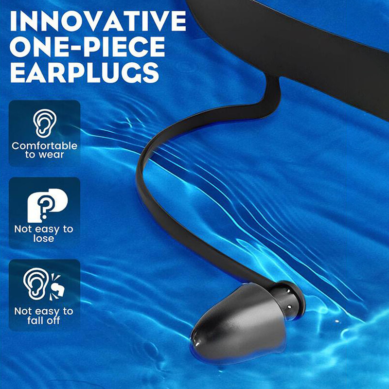 Profesionālas peldēšanas brilles peldbrilles ar ausu aizbāžņiem deguna klipsi, regulējamu siksnu, peldēšanas brilles ūdens sportam