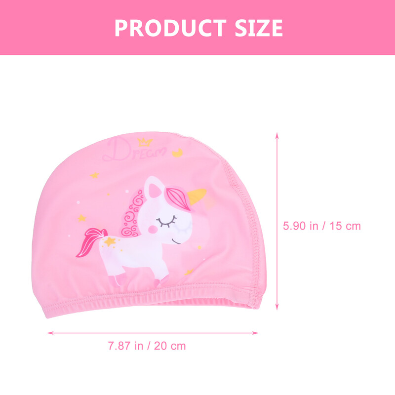 Kape za plivanje od 3 komada, dječje kape, poliesterske kape, udobne elastične dječje potrepštine, crtić