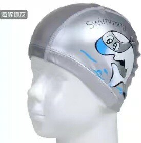 Cască de înot pentru copii cu imprimare cu delfini din desene animate Pu Protecție urechi impermeabilă pentru băieți și fete, nu prea strâns