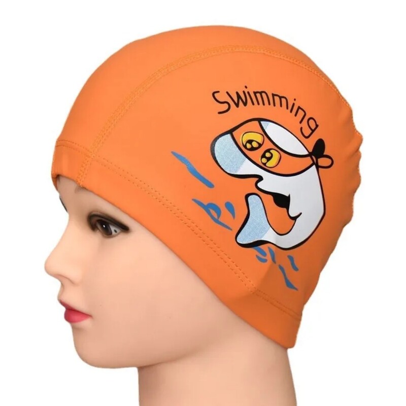 Cască de înot pentru copii cu imprimare cu delfini din desene animate Pu Protecție urechi impermeabilă pentru băieți și fete, nu prea strâns