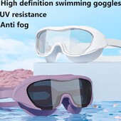 Nové módne plavecké okuliare s veľkým rámom, vodotesné, HD View, proti zahmlievaniu, plavecké okuliare pre dospelých pre mužov a ženy