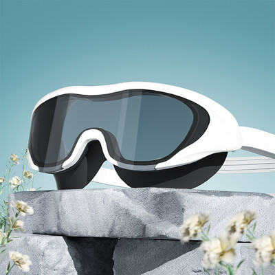 Nové módne plavecké okuliare s veľkým rámom, vodotesné, HD View, proti zahmlievaniu, plavecké okuliare pre dospelých pre mužov a ženy