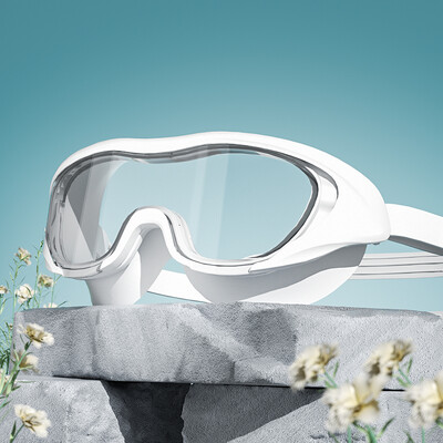 Nové módne plavecké okuliare s veľkým rámom, vodotesné, HD View, proti zahmlievaniu, plavecké okuliare pre dospelých pre mužov a ženy