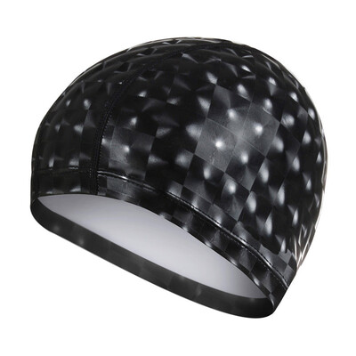 Muškarci Žene Slobodne veličine Elastična vodootporna PU kapa za plivanje Tkanina za zaštitu ušiju Duga kosa Sportska kapa za bazen Kapa za plivanje
