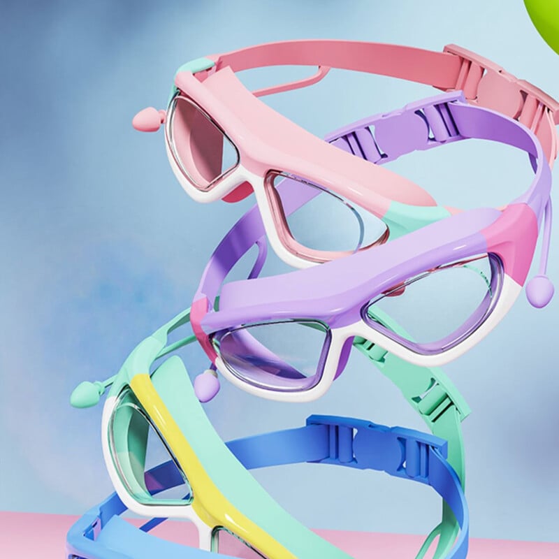 Dječje naočale za plivanje malih okvira sa čepićima za uši Dječje naočale protiv magljenja za plivanje Dječaci Djevojčice Pool naočale za plažu