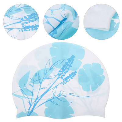 Ženska kapa za plivanje s otisnutim silikonskim praktičnim ispisom vodootporna ružičasta dječja i