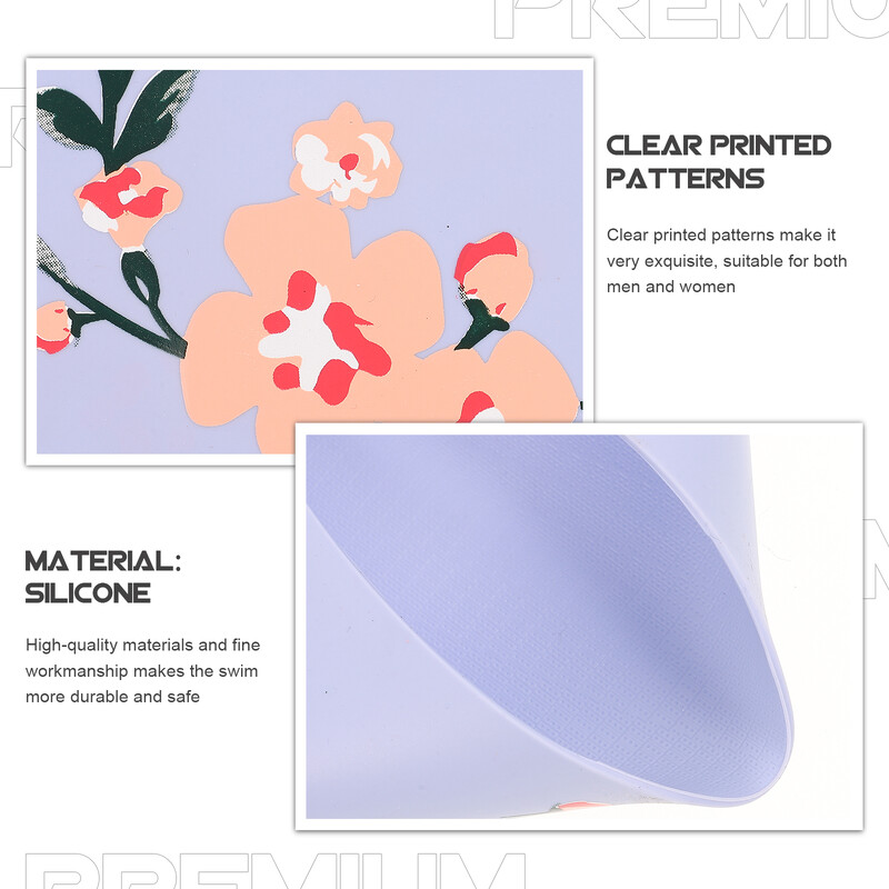 Ženska kapa za plivanje s otisnutim silikonskim praktičnim ispisom vodootporna ružičasta dječja i