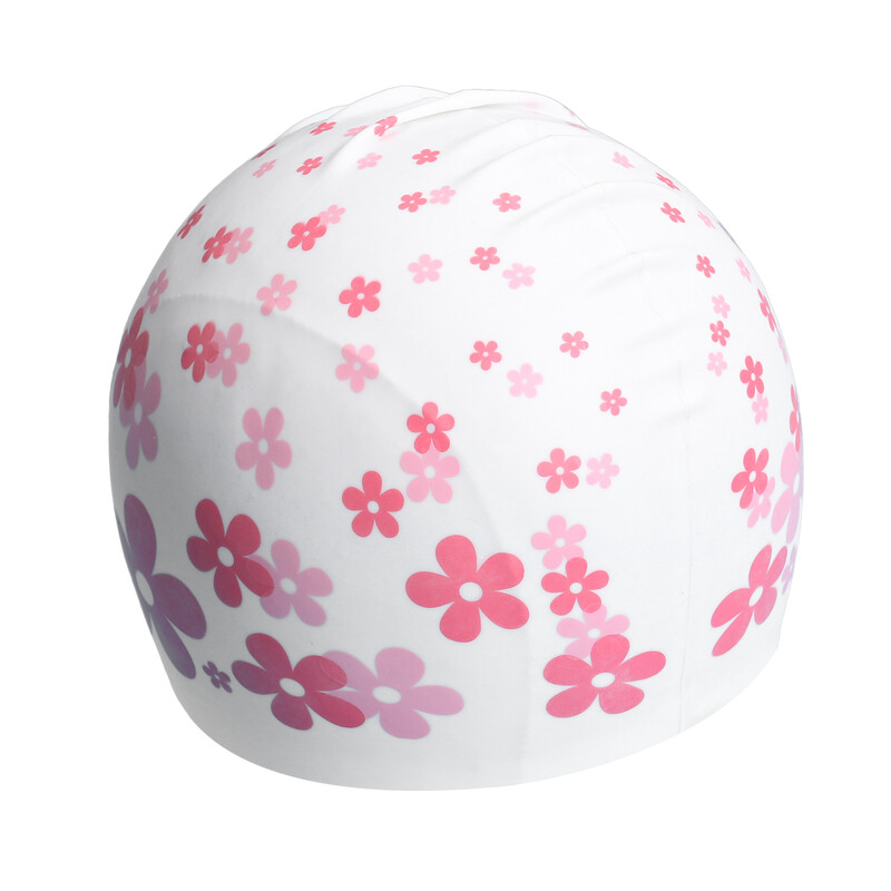 Plavecká čiapka s motívom kvetov, kreslená postavička, pre deti, vodotesná silikónová