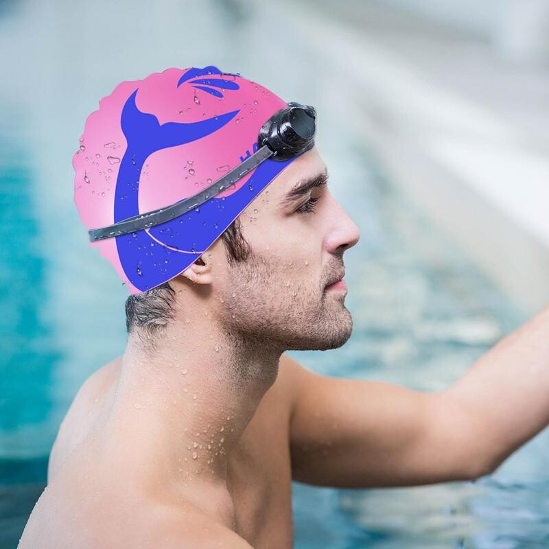 Vodootporne silikonske kape za plivanje Žene Muškarci Visoko elastična fleksibilna zaštita za uši Šešir za kosu za bazen za odrasle Djeca Djevojčice Dječaci