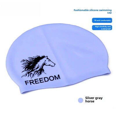 Vodootporna silikonska kapa za plivanje za odrasle i djecu, duga kosa, zaštita za uši, neklizajuća jednobojna, izravna tvornička O