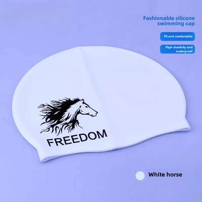 Vodootporna silikonska kapa za plivanje za odrasle i djecu, duga kosa, zaštita za uši, neklizajuća jednobojna, izravna tvornička O