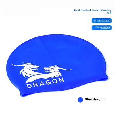 Vodootporna silikonska kapa za plivanje za odrasle i djecu, duga kosa, zaštita za uši, neklizajuća jednobojna, izravna tvornička O