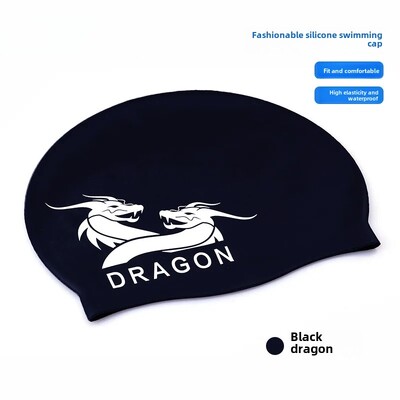 Vodootporna silikonska kapa za plivanje za odrasle i djecu, duga kosa, zaštita za uši, neklizajuća jednobojna, izravna tvornička O