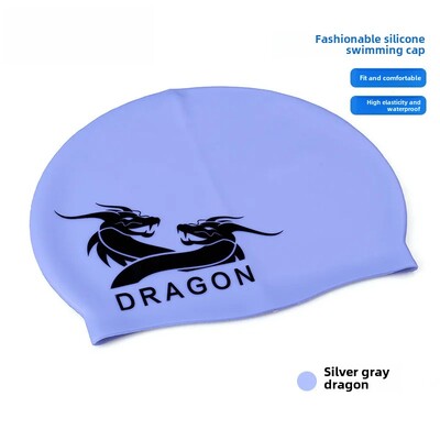 Vodootporna silikonska kapa za plivanje za odrasle i djecu, duga kosa, zaštita za uši, neklizajuća jednobojna, izravna tvornička O