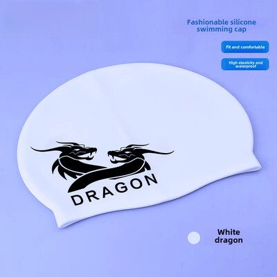 Vodootporna silikonska kapa za plivanje za odrasle i djecu, duga kosa, zaštita za uši, neklizajuća jednobojna, izravna tvornička O