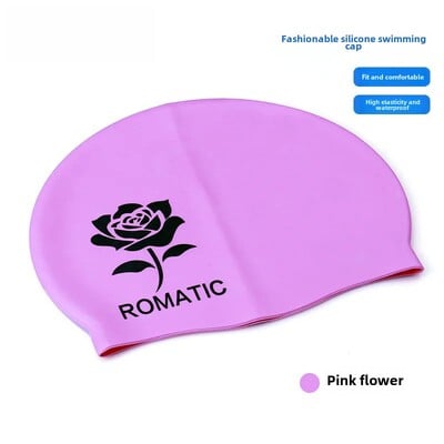 Vodootporna silikonska kapa za plivanje za odrasle i djecu, duga kosa, zaštita za uši, neklizajuća jednobojna, izravna tvornička O