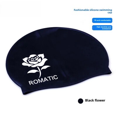 Vodootporna silikonska kapa za plivanje za odrasle i djecu, duga kosa, zaštita za uši, neklizajuća jednobojna, izravna tvornička O