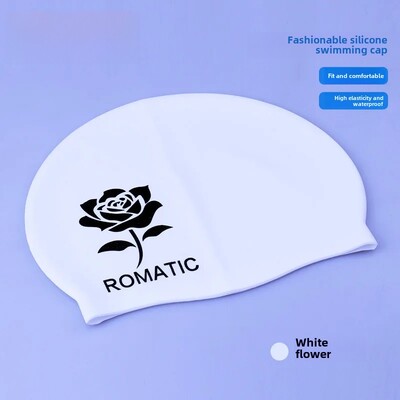 Vodootporna silikonska kapa za plivanje za odrasle i djecu, duga kosa, zaštita za uši, neklizajuća jednobojna, izravna tvornička O