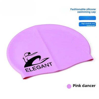 Vodootporna silikonska kapa za plivanje za odrasle i djecu, duga kosa, zaštita za uši, neklizajuća jednobojna, izravna tvornička O