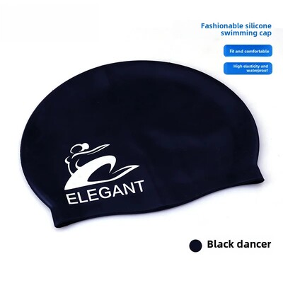 Vodootporna silikonska kapa za plivanje za odrasle i djecu, duga kosa, zaštita za uši, neklizajuća jednobojna, izravna tvornička O