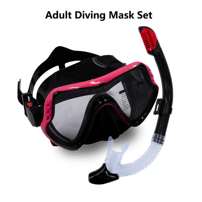 Маска за гмуркане с шнорхел, комплект маски за гмуркане за мъже и жени, маска за плуване с голяма рамка, водоустойчиви очила за плуване, силиконови очила за гмуркане