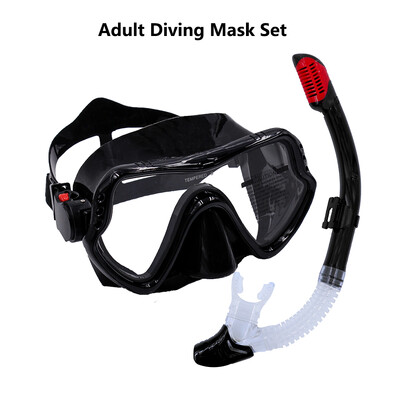 Маска за гмуркане с шнорхел, комплект маски за гмуркане за мъже и жени, маска за плуване с голяма рамка, водоустойчиви очила за плуване, силиконови очила за гмуркане