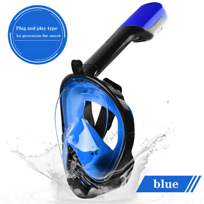 Celotvárová šnorchlová maska s odnímateľným držiakom na kameru, šnorchlovacie, potápačské a masky so širokým uhlom pohľadu, proti zahmlievaniu a úniku pre dospelých