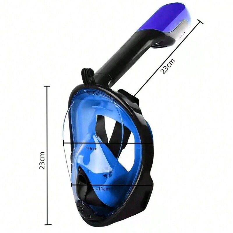 Celotvárová šnorchlová maska s odnímateľným držiakom na kameru, šnorchlovacie, potápačské a masky so širokým uhlom pohľadu, proti zahmlievaniu a úniku pre dospelých