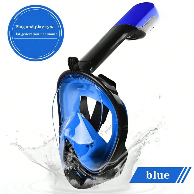 Celotvárová šnorchlová maska s odnímateľným držiakom na kameru, šnorchlovacie, potápačské a masky so širokým uhlom pohľadu, proti zahmlievaniu a úniku pre dospelých