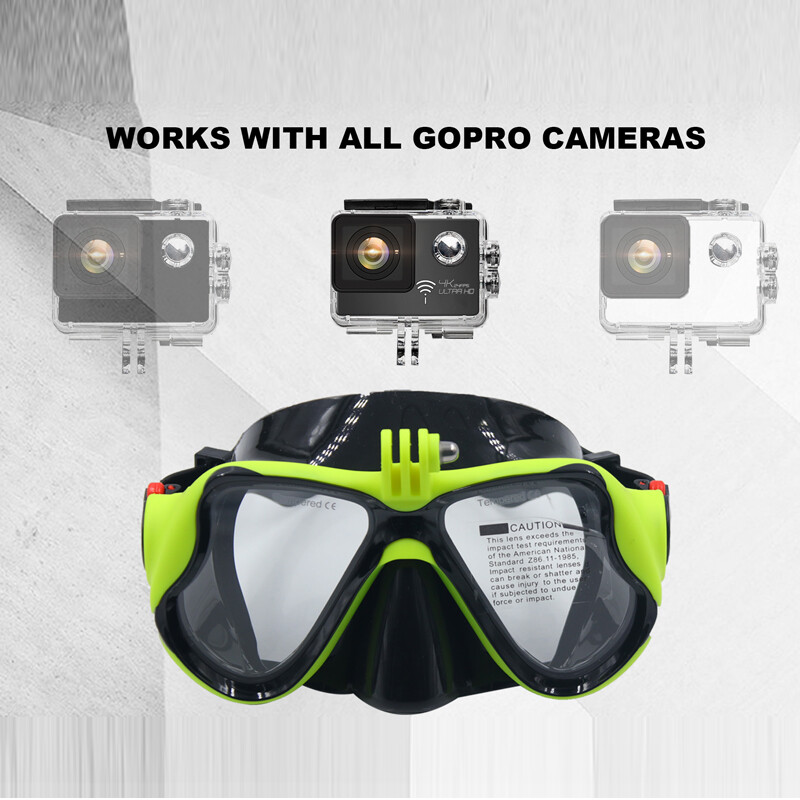 Mască subacvatică profesională pentru cameră Mască de scufundări Ochelari de înot Snorkel Suport pentru cameră de scufundări pentru GoPro