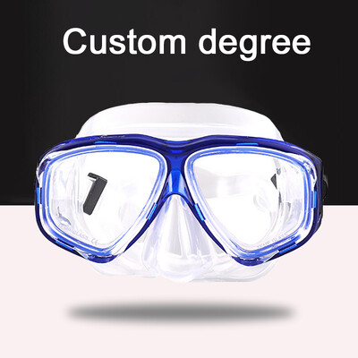 -1,5 έως -8,5 Myopia Adults Silicone HD Clear Anti Fog Diving Μάσκες Προσαρμοσμένες για Αριστερά Δεξιά Μάτια Διαφορετικού Βαθμού