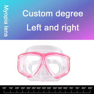 -1,5 do -8,5 Silikonske HD prozirne ronilačke naočale protiv zamagljivanja za odrasle s kratkovidnošću prilagođene za lijevo desno oko različitih stupnjeva