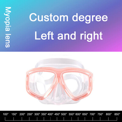 -1,5 do -8,5 Silikonske HD prozirne ronilačke naočale protiv zamagljivanja za odrasle s kratkovidnošću prilagođene za lijevo desno oko različitih stupnjeva